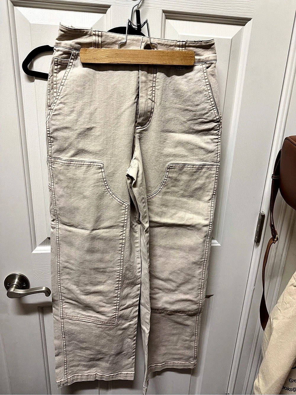 YFB Ankle Crop Utility Pants in Cream Size Medium